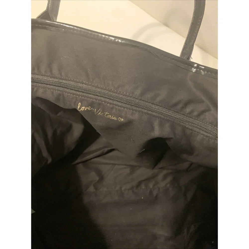 Victoria's Secret Canvas Tote Bag Black White City New York preowned